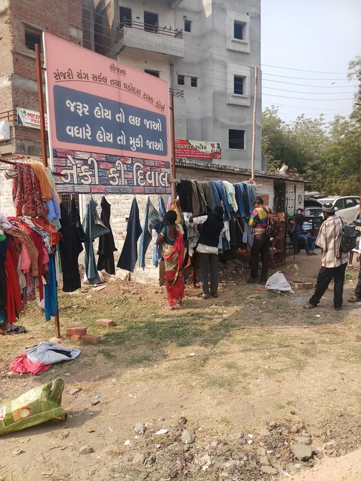 Neki Ki Deewar clothing donation point